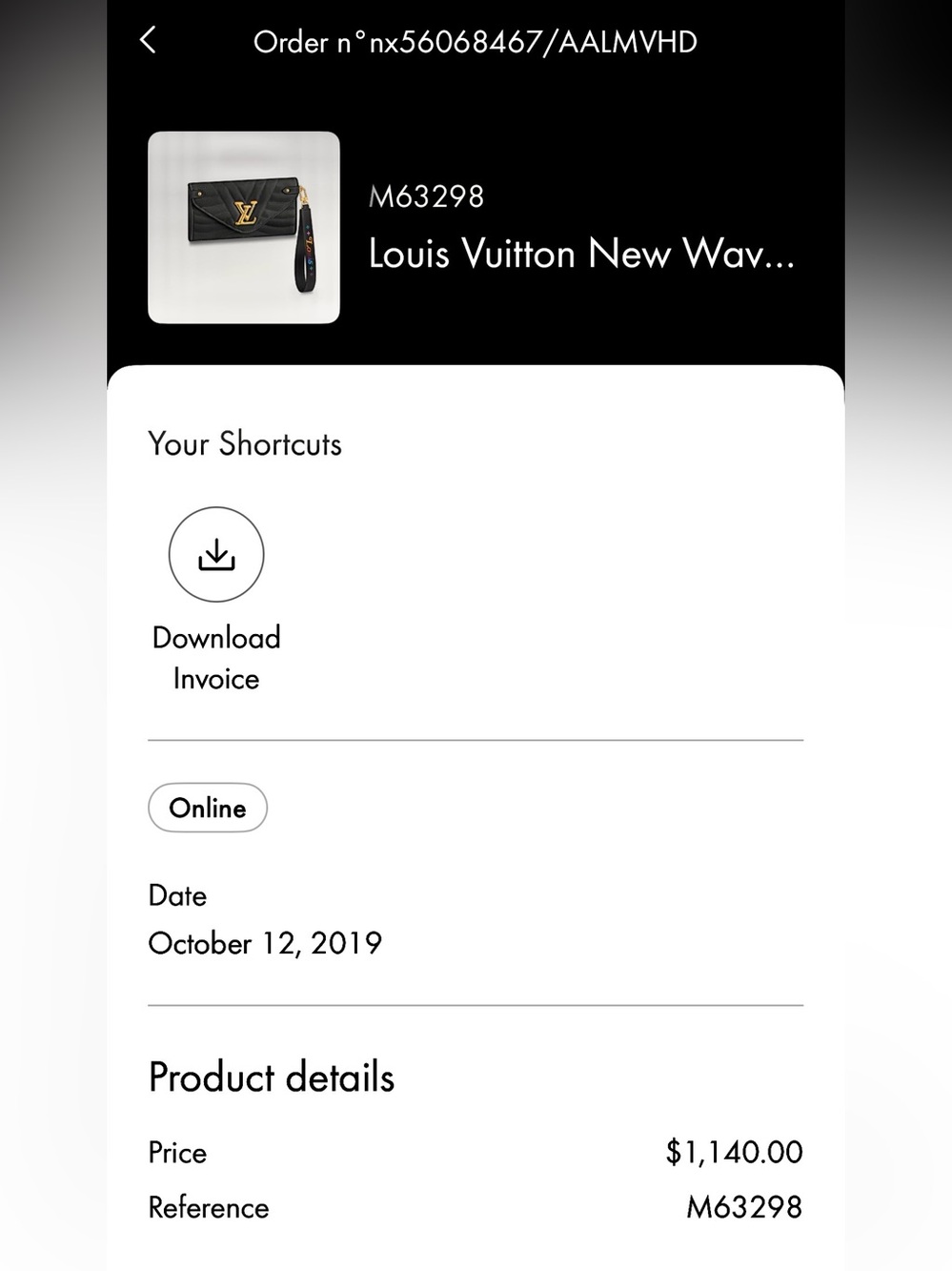 Louis Vuitton/Black Quilted New Wave Wallet/Clutch with Gold LV Emblem/NIB/RARE - Picture 2 of 16